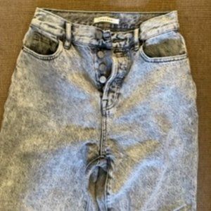 PACSUN☀ BLACK STONEWASHED DENIM, HIGH RISE STRAIGHT JEANS